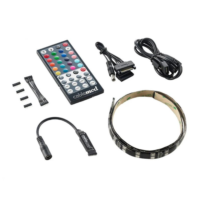 CableMod - Widebeam Hybrid RGB/UV LED w/ Controller - 60cm - إضاءة